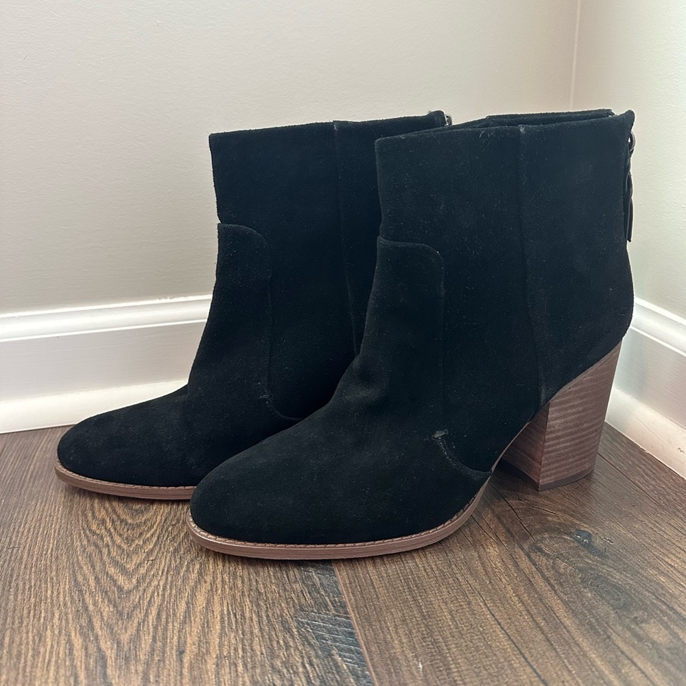 Splendid Women’s Black Suede Nymah Ankle Boot (Size 10)